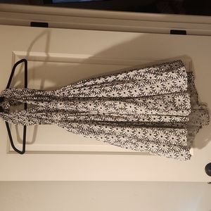 Black and White flower halter dress